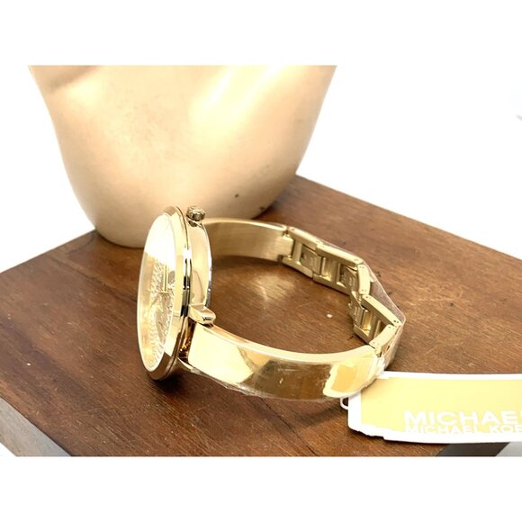 Michael Kors Women's Watch MK4469 Gemmed Bangle Quartz Gold Stainless Steel 38mm - Picture 8 of 13